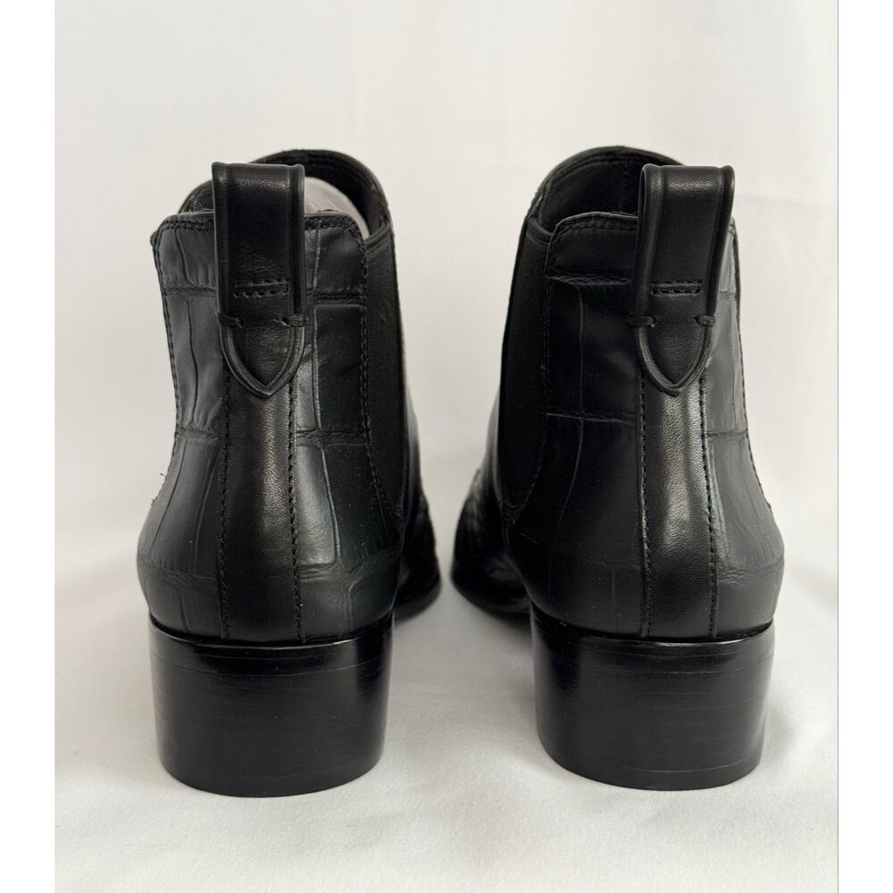 Coach Suffolk Patchwork Leather Ankle Boots Black 7.5 Chelsea NIB - Picture 10 of 14